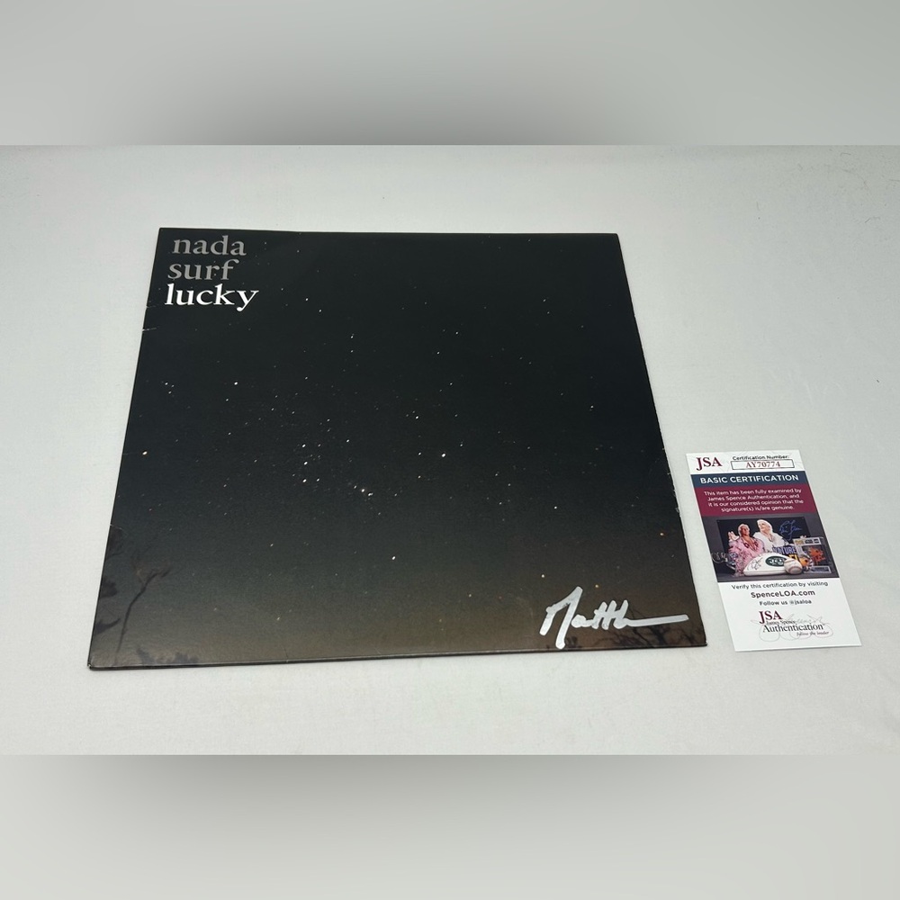 Matthew Caws signed Nada Surf Lucky Album JSA COA